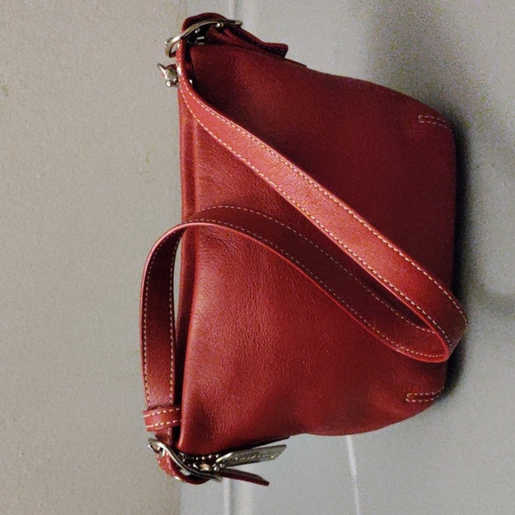 COACH Rare Vintage Mini Red Leather Handbag - Picture 1 of 10